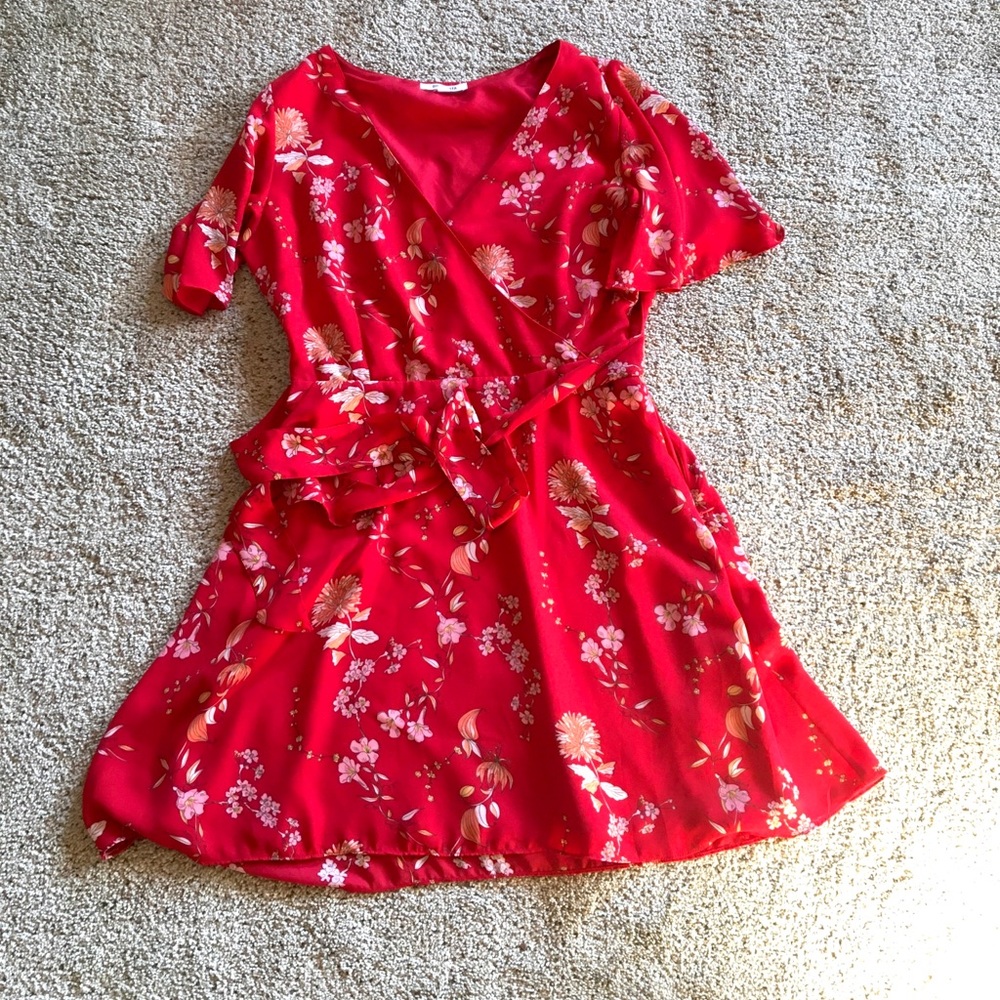 Red Floral Dress